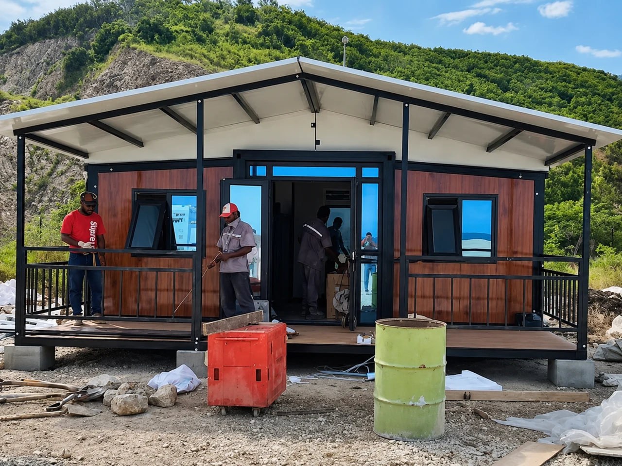 Papua New Guinea customer terrace installation project