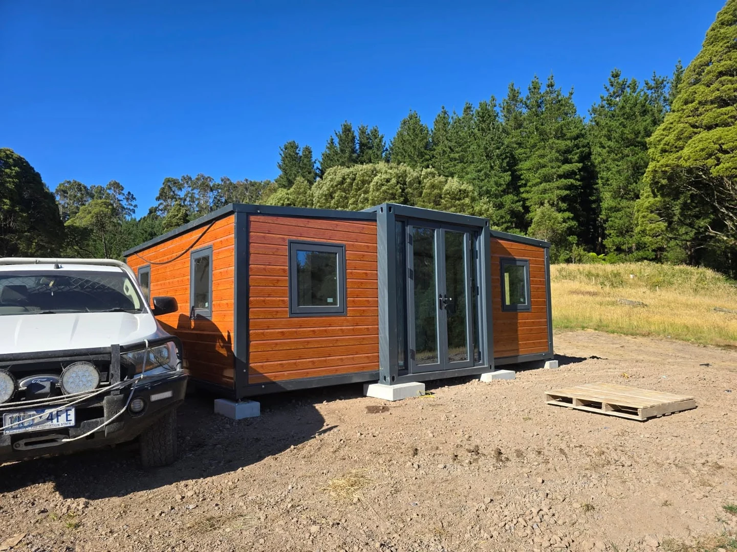 Tasmania Australia wood-grain exterior customer project
