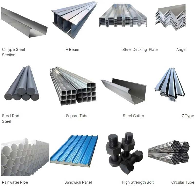 steel structure kit materials