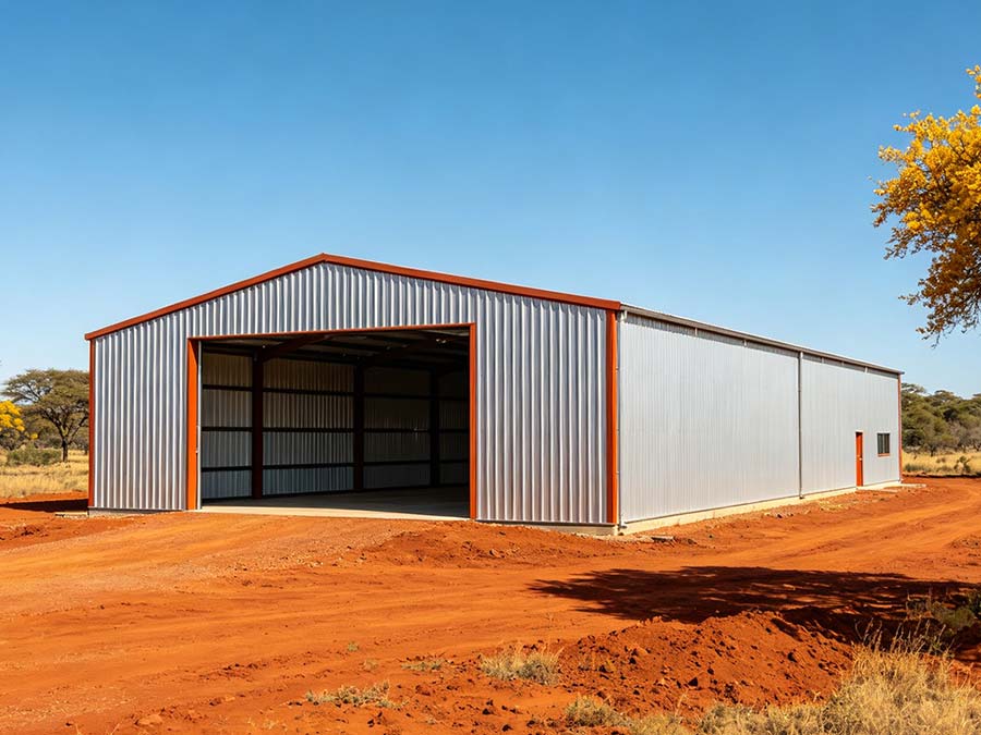 1200 m2 steel structure industrial workshop in Tanzania