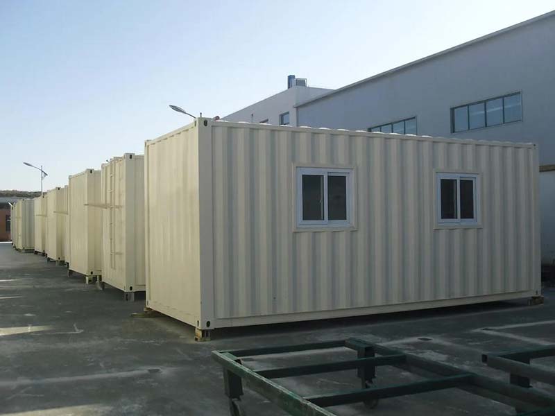 Container houses as mobile clinics, schools, and community centers