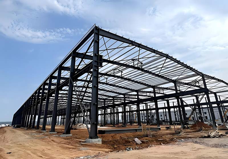 industrial plant with steel structures