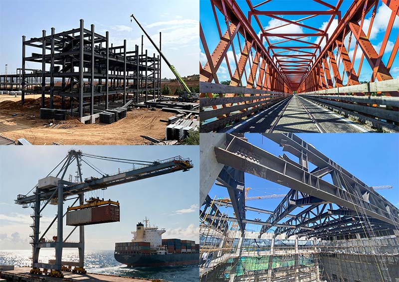 steel structure building with H-beam