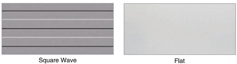 panels' surface profile and thickness