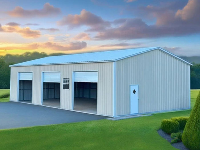 Prefabricated Steel Garage For Three Cars