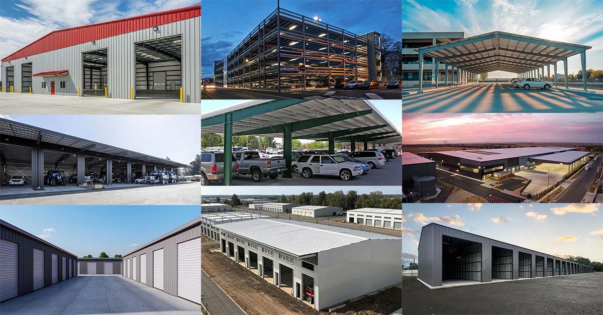 Commercial Steel Construction Garage Parking Shed