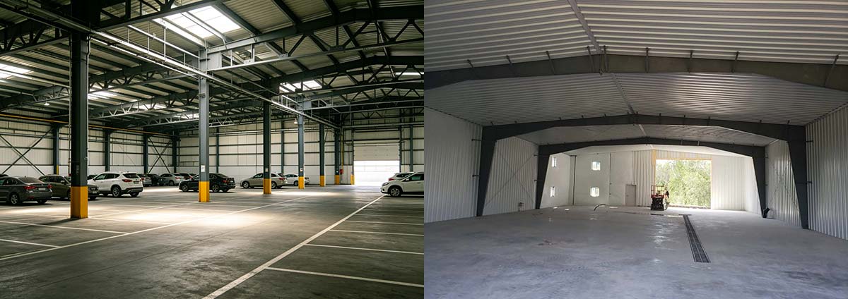 Commercial Steel Construction Garage Parking Shed