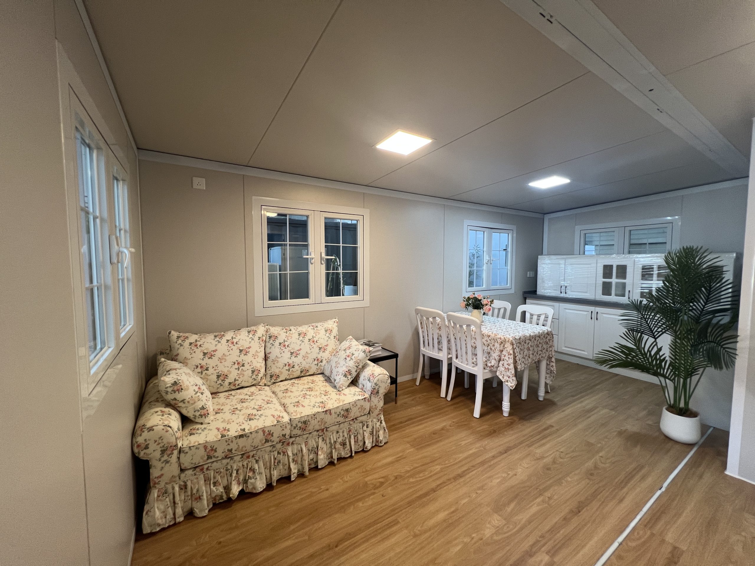 Prefab house living room